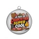 Pendentif Cabochon Argent - je suis un charcutier super cool