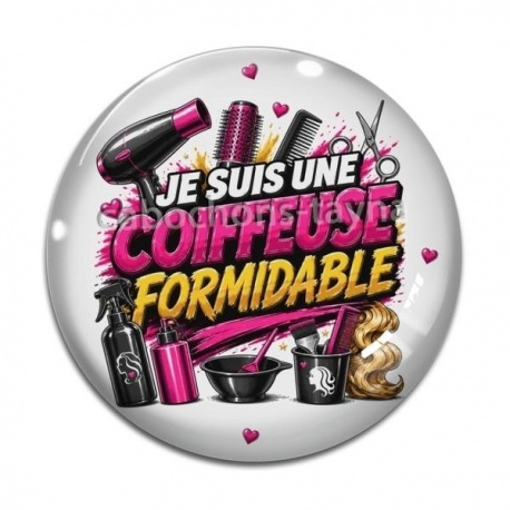Cabochon Verre - je suis une coiffeuse formidable