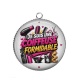 Pendentif Cabochon Argent - je suis une coiffeuse formidable
