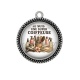 Pendentif Cabochon Argent - je suis une super coiffeuse