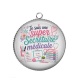 Pendentif Cabochon Argent - super secrétaire médicale