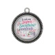 Pendentif Cabochon Argent - super secrétaire médicale