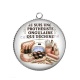 Pendentif Cabochon Argent - je suis une prothésiste ongulaire qui déchire