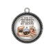 Pendentif Cabochon Argent - je suis une prothésiste ongulaire qui déchire