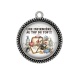 Pendentif Cabochon Argent - une infirmière au top du top