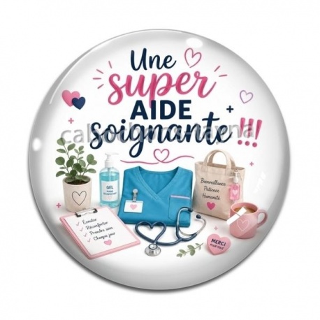 Cabochon Verre - une super aide soignante