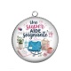 Pendentif Cabochon Argent - une super aide soignante
