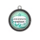 Pendentif Cabochon Argent - aide soignante magique
