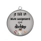 Pendentif Cabochon Argent - je suis un aide soignant qui déchire