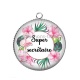Pendentif Cabochon Argent - super secrétaire