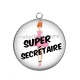Pendentif Cabochon Argent - super secrétaire
