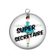 Pendentif Cabochon Argent - super secrétaire