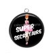 Pendentif Cabochon Argent - super secrétaire