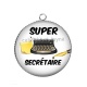Pendentif Cabochon Argent - super secrétaire