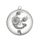 Pendentif Cabochon Argent - signe astrologie
