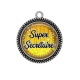 Pendentif Cabochon Argent - super secrétaire