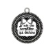 Pendentif Cabochon Argent - je suis une secrétaire qui déchire