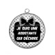 Pendentif Cabochon Argent - je suis une assistante qui déchire