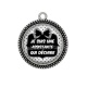Pendentif Cabochon Argent - je suis une assistante qui déchire