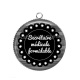 Pendentif Cabochon Argent - secrétaire médicale formidable