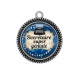 Pendentif Cabochon Argent - secrétaire super géniale