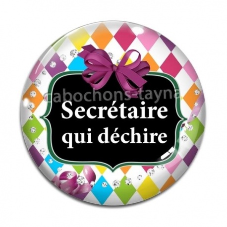 Cabochon Verre - secrétaire qui déchire
