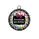 Pendentif Cabochon Argent - secrétaire qui déchire