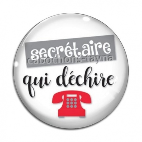 Cabochon Verre - secrétaire qui déchire