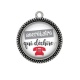 Pendentif Cabochon Argent - secrétaire qui déchire