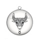 Pendentif Cabochon Argent - signe astrologie