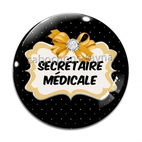 Cabochon Verre - secrétaire médicale