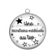 Pendentif Cabochon Argent - une secrétaire médicale au top