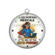 Pendentif Cabochon Argent - une secrétaire médicale et toi c'est quoi ton super pouvoir