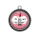 Pendentif Cabochon Argent - je suis une chef qui déchire