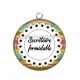 Pendentif Cabochon Argent - secrétaire formidable