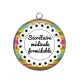 Pendentif Cabochon Argent - secrétaire médicale formidable