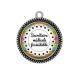 Pendentif Cabochon Argent - secrétaire médicale formidable
