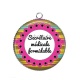 Pendentif Cabochon Argent - secrétaire médicale formidable