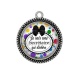 Pendentif Cabochon Argent - je suis une secrétaire qui déchire
