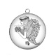 Pendentif Cabochon Argent - signe astrologie