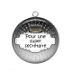 Pendentif Cabochon Argent - pour une super secrétaire