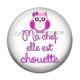 Cabochon Résine - ma chef elle est chouette
