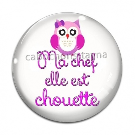 Cabochon Verre - ma chef elle est chouette