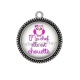 Pendentif Cabochon Argent - ma chef elle est chouette