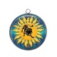 Pendentif Cabochon Argent - signe astrologie