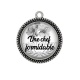 Pendentif Cabochon Argent - une chef formidable