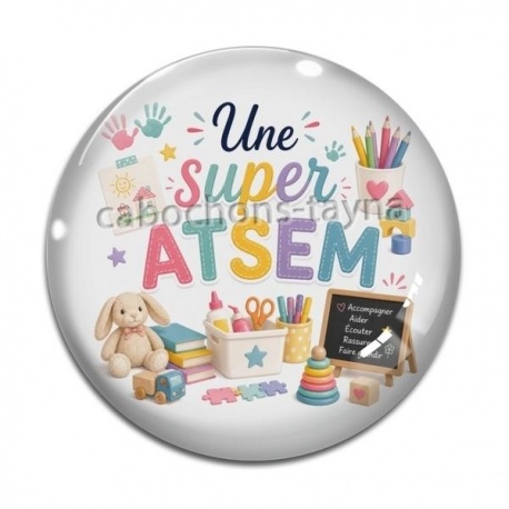Cabochon Verre - une super atsem