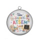 Pendentif Cabochon Argent - une super atsem