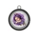 Pendentif Cabochon Argent - bébé fleur