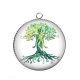 Pendentif Cabochon Argent - arbre de vie